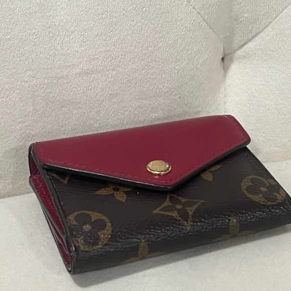 Louis Vuitton Burgundy and Black Monogram Wallet - Picture 3 of 5
